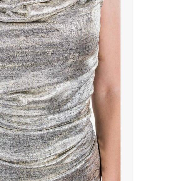 Joseph Ribkoff Gold Metallic Top Size 8 - Picture 9 of 13